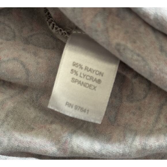 J JILL WEAREVER COLLECTION Size XL Floral Paisley Long Sleeve Tunic Top - Picture 4 of 8